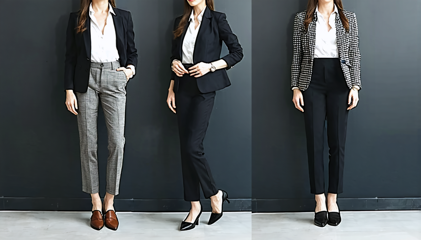 Business-casual outfit display