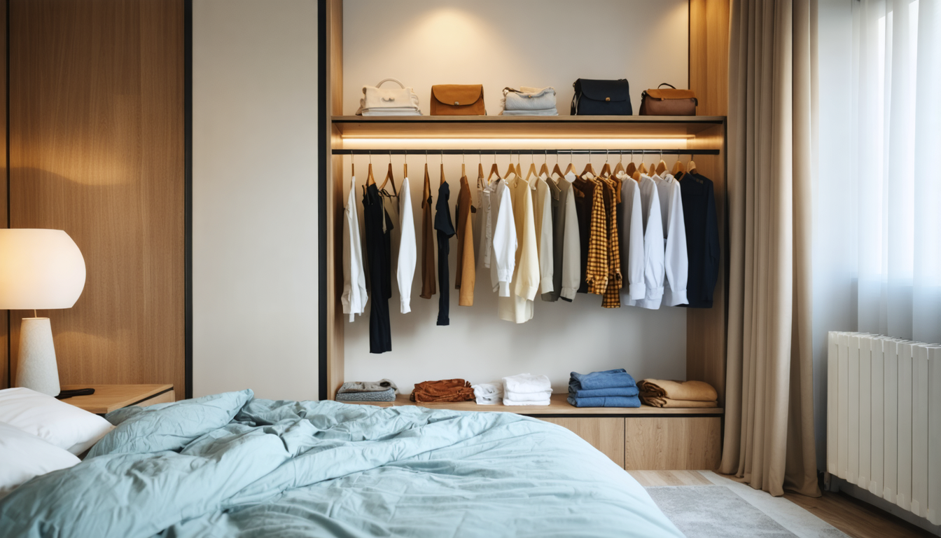 Minimalist wardrobe with essentials