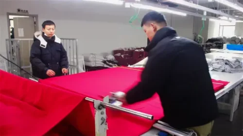 Custom clothing manufacturing process: cutting