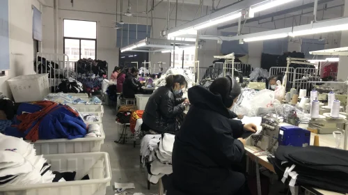 Custom clothing manufacturing process: Stitching